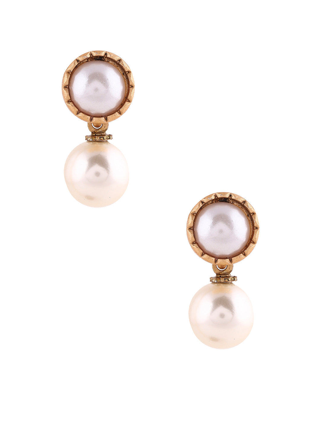Priyaasi A Combo of Pearl and Tribal Designs Earrings