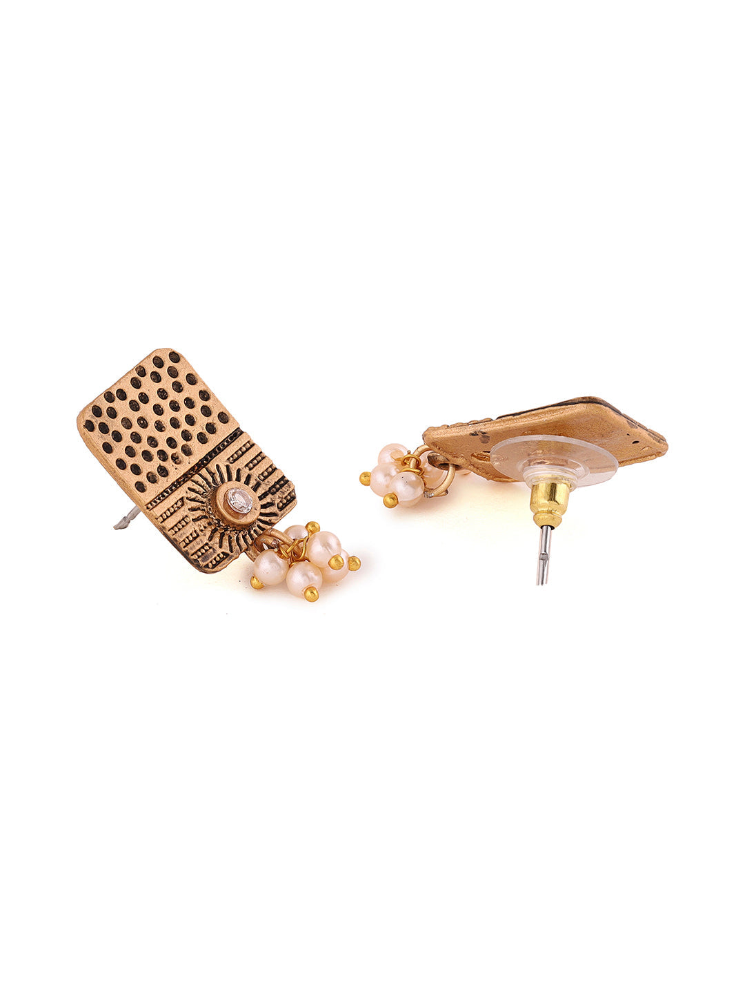 Priyaasi A Combo of Pearl and Tribal Designs Earrings