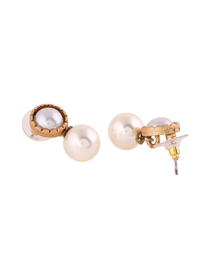 Priyaasi A Combo of Pearl and Tribal Designs Earrings