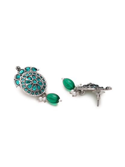 Priyaasi Enchanting Elegance Oxidised Chandbali Earrings