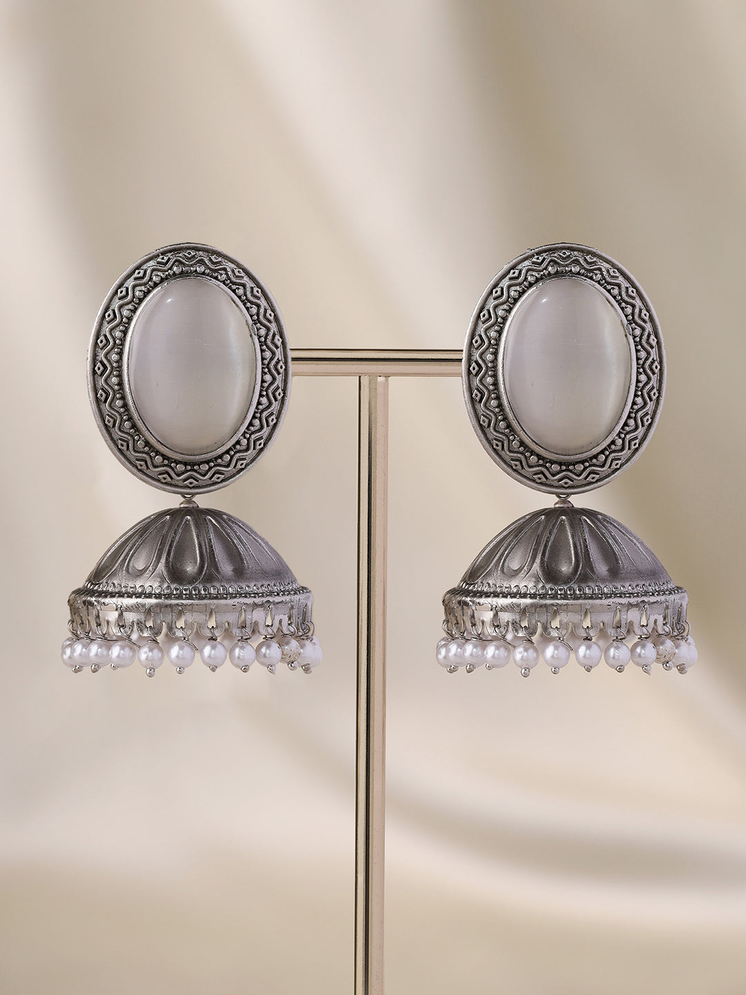 Priyaasi Exploring the Beauty of Oxidised Blue Jhumkas