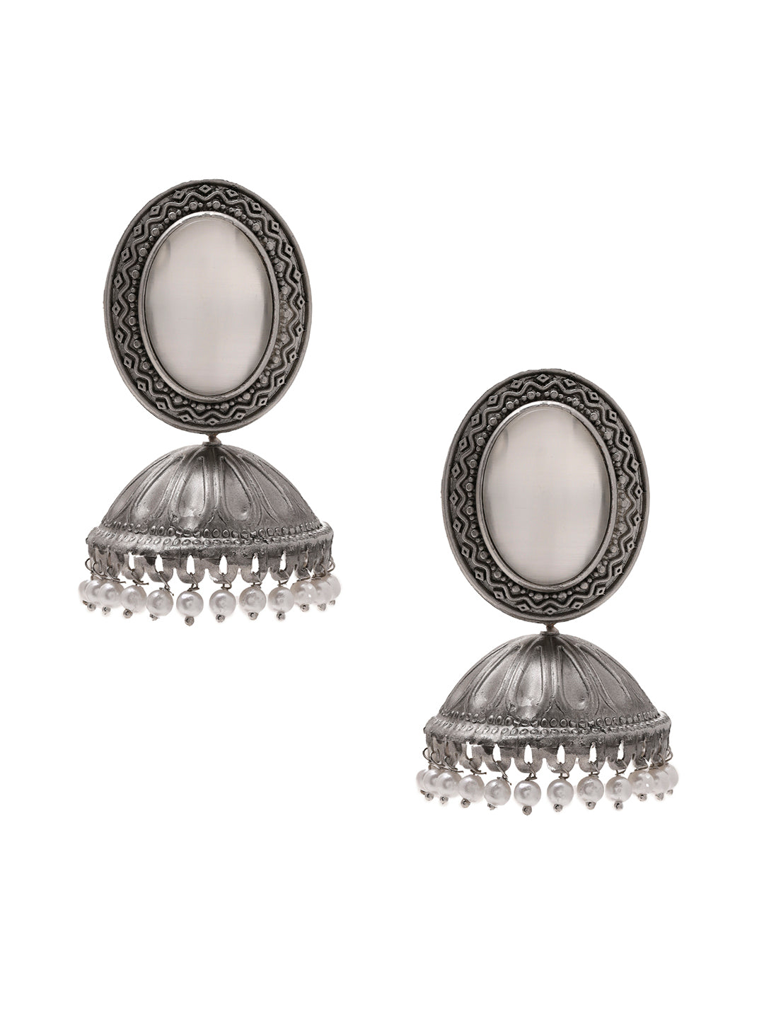 Priyaasi Exploring the Beauty of Oxidised Blue Jhumkas