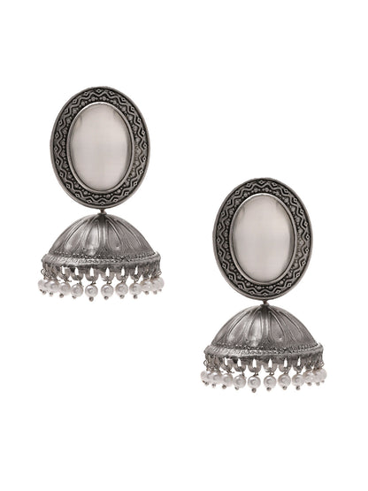 Priyaasi Exploring the Beauty of Oxidised Blue Jhumkas