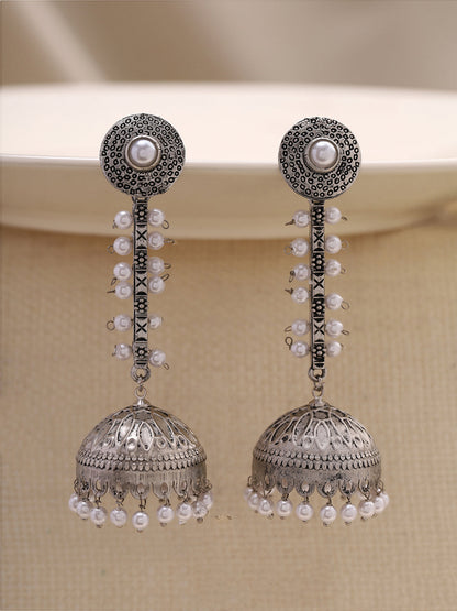 Priyaasi Long Oxidized Jhumkas