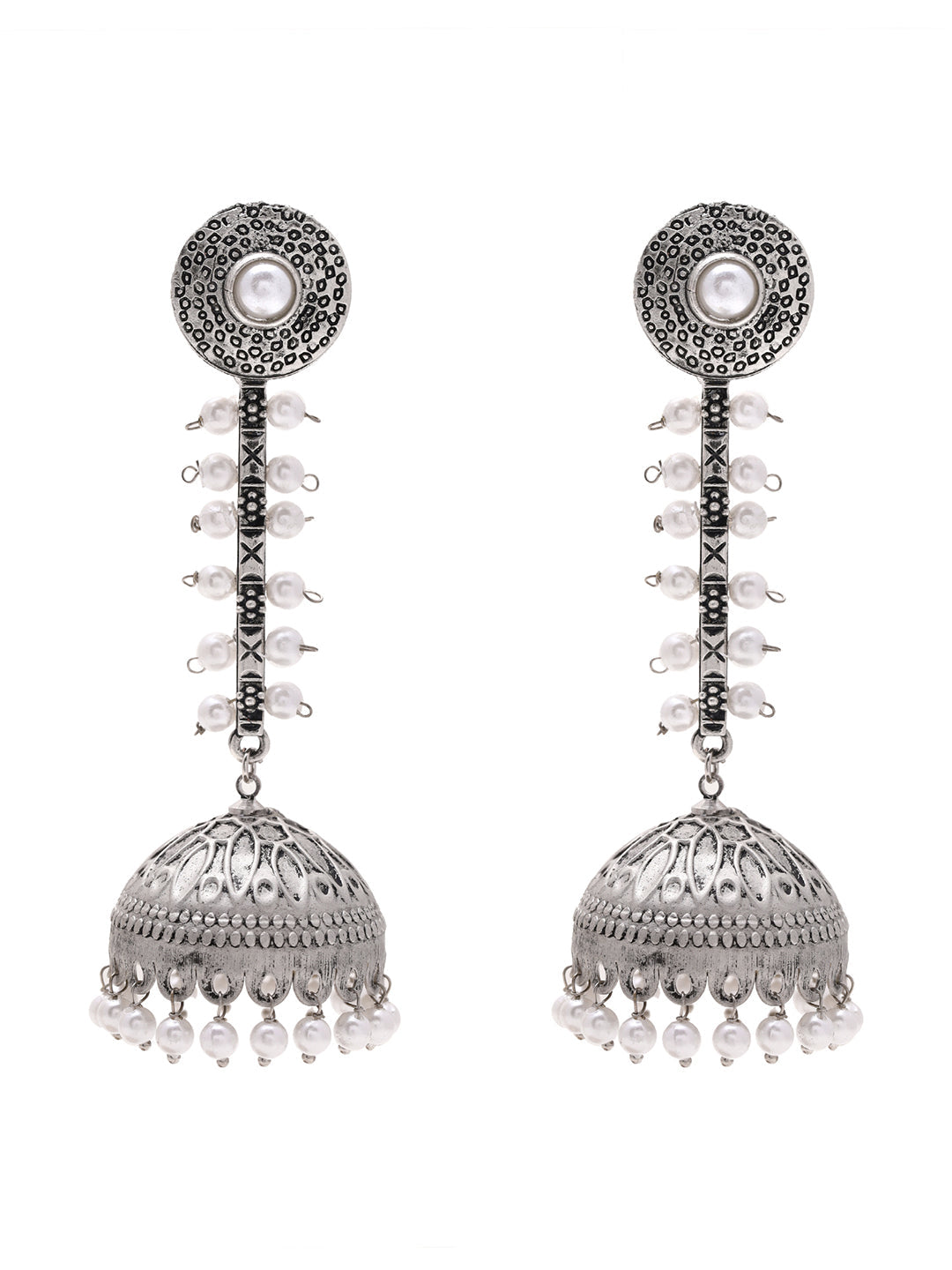 Priyaasi Long Oxidized Jhumkas