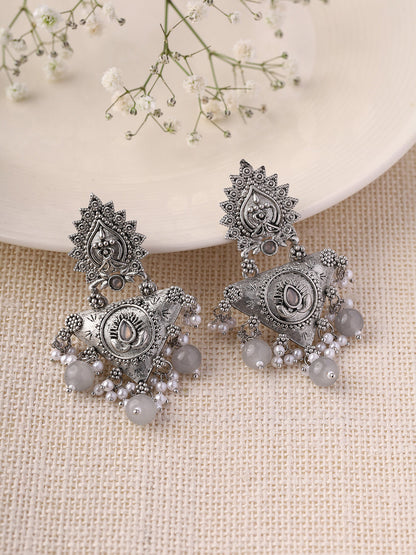 Priyaasi Tribal Beaded Bliss in Drop Earrings