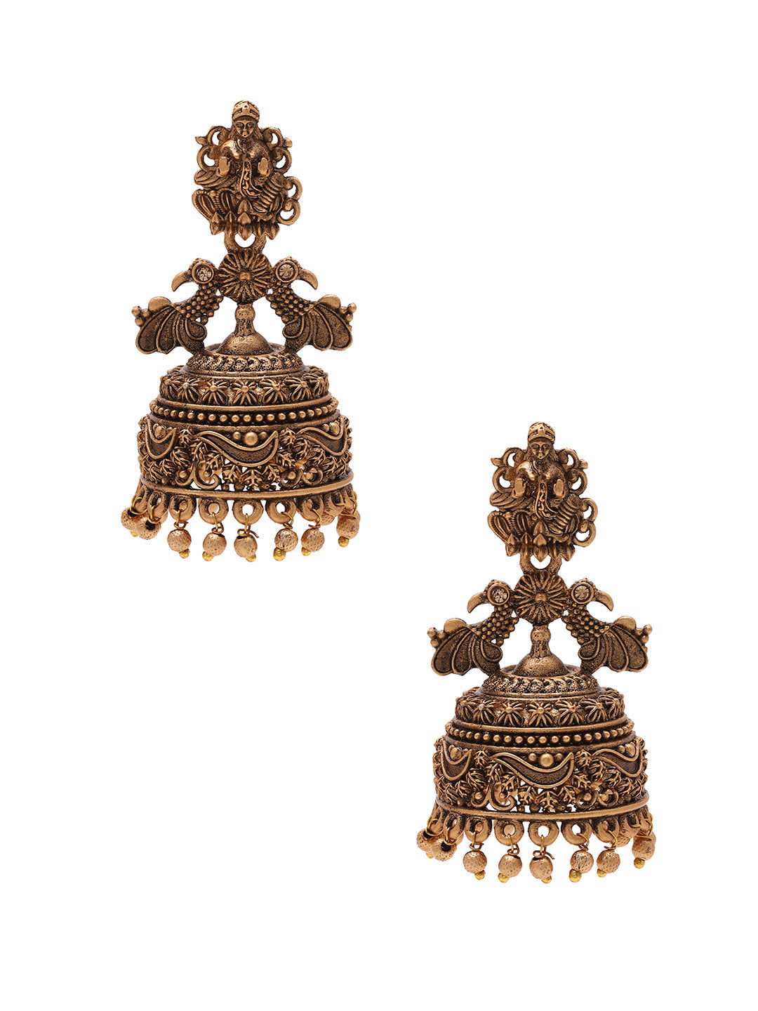 Priyaasi Matte Gold Plated Jhumkas