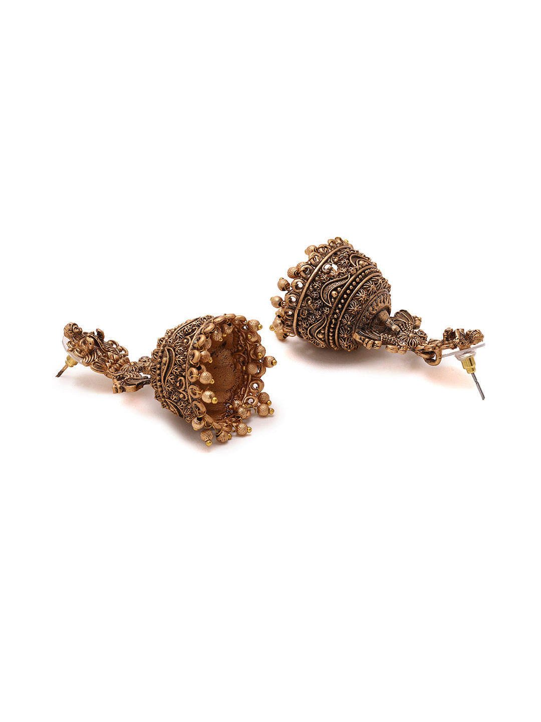 Priyaasi Matte Gold Plated Jhumkas