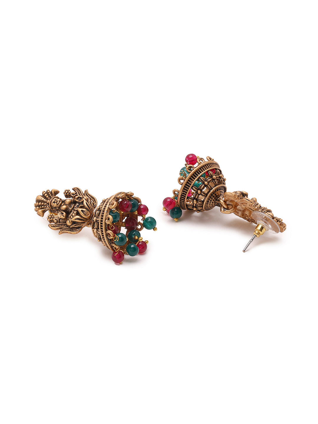 Priyaasi Temple Gold Plated Jhumkas