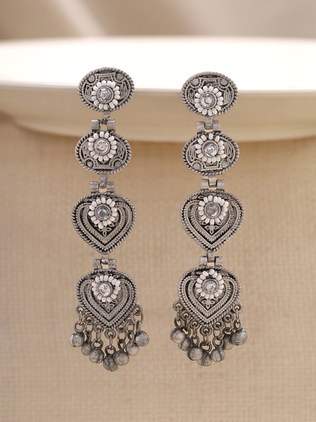 Priyaasi Tribal Drop Long Earrings