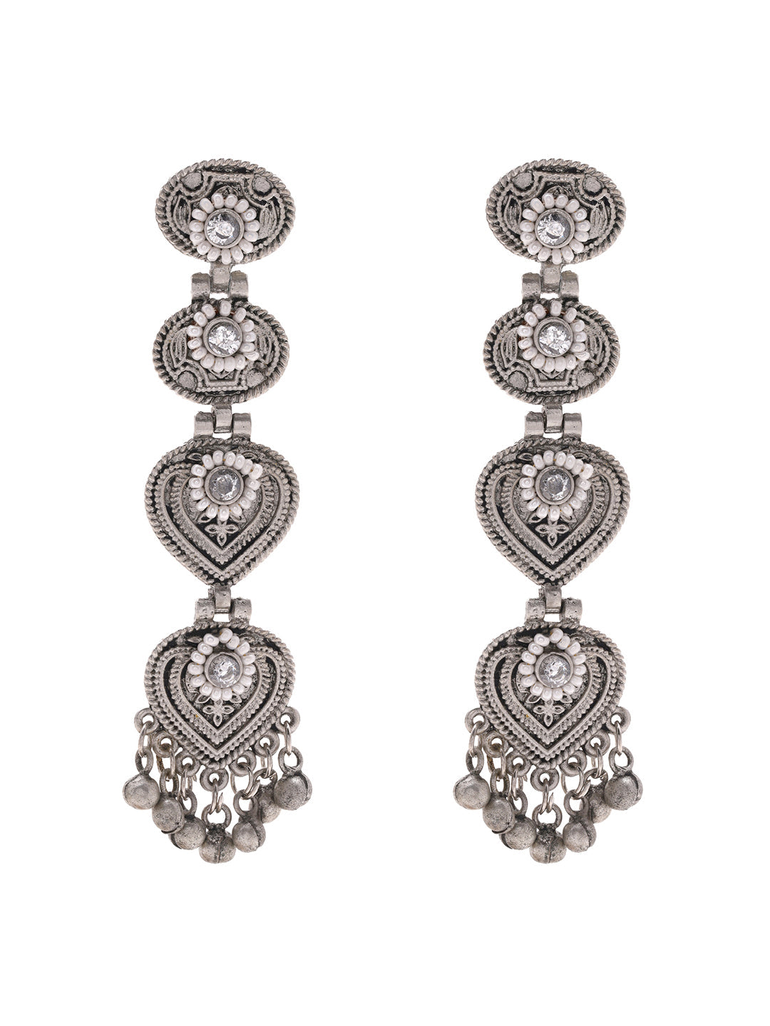 Priyaasi Tribal Drop Long Earrings