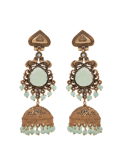 Priyaasi Blue Stoned Jhumkas
