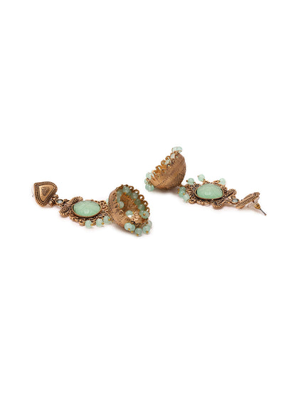 Priyaasi Blue Stoned Jhumkas