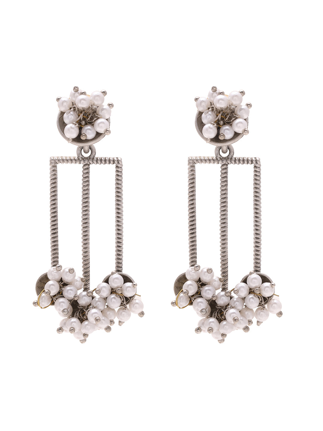 Priyaasi Silver Plated Pearl Earrings