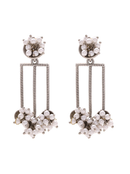 Priyaasi Silver Plated Pearl Earrings