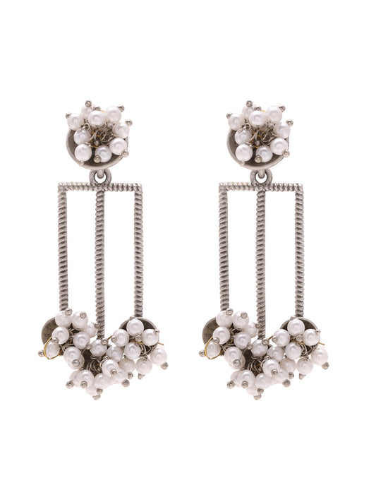 Priyaasi Silver Plated Pearl Earrings