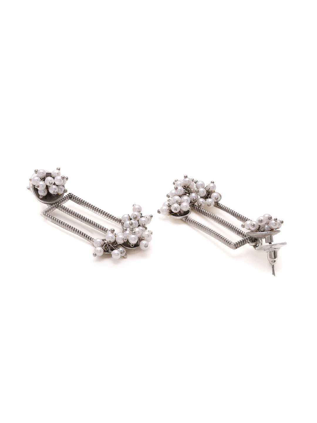 Priyaasi Silver Plated Pearl Earrings