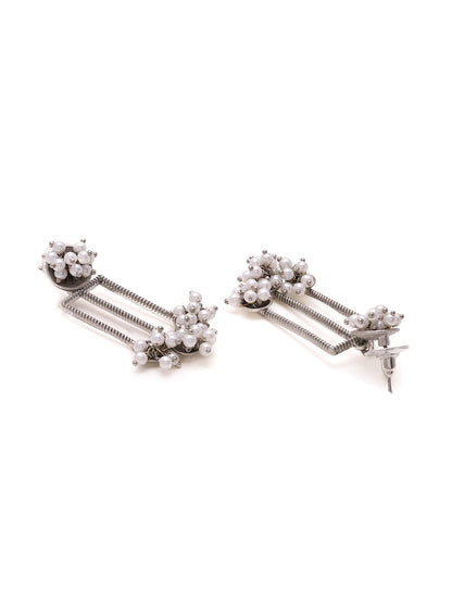 Priyaasi Silver Plated Pearl Earrings
