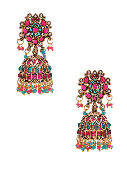Priyaasi Temple Style Dangler Jhumkas