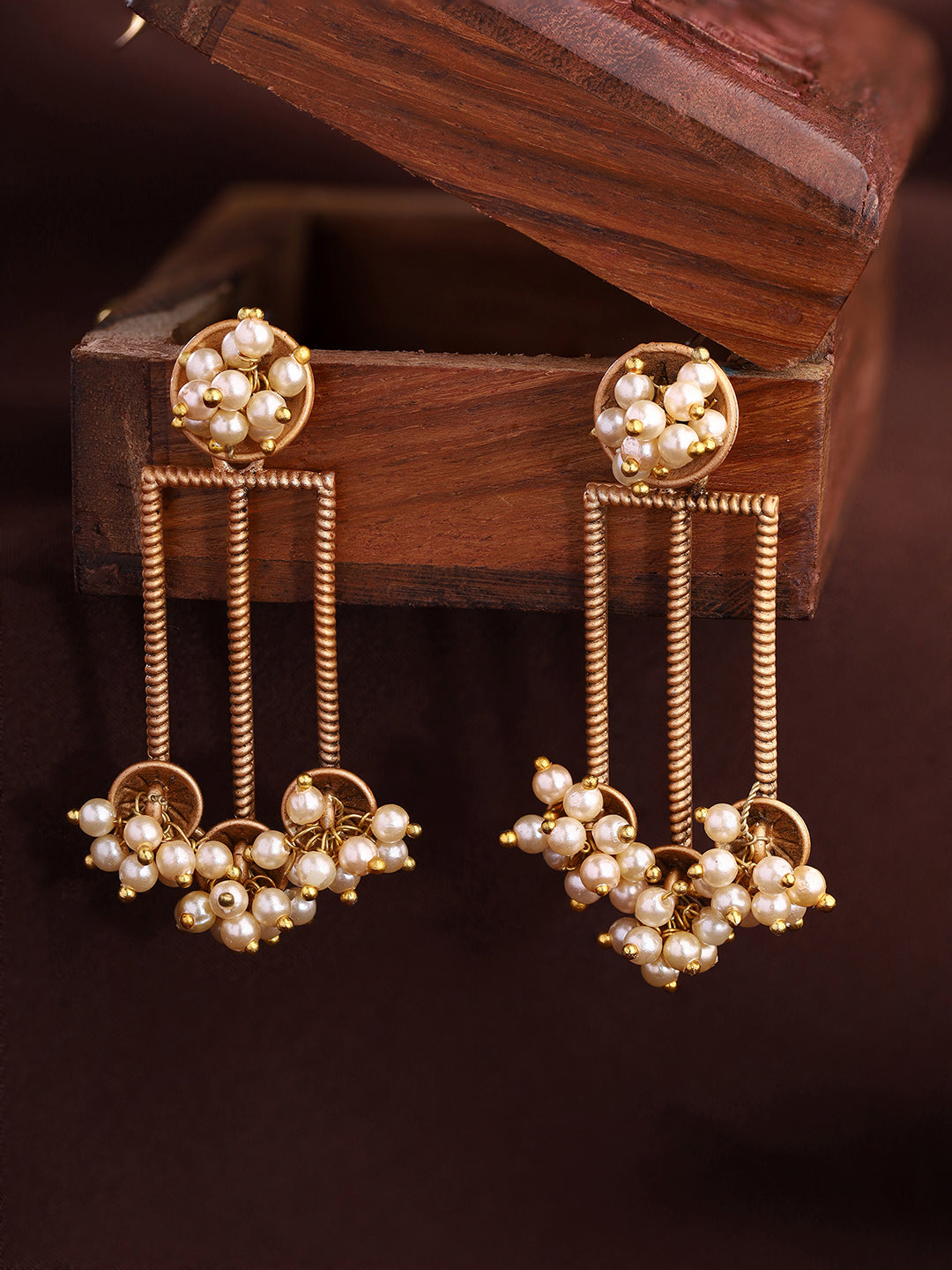 Priyaasi Pearl Statement Dangler Earrings
