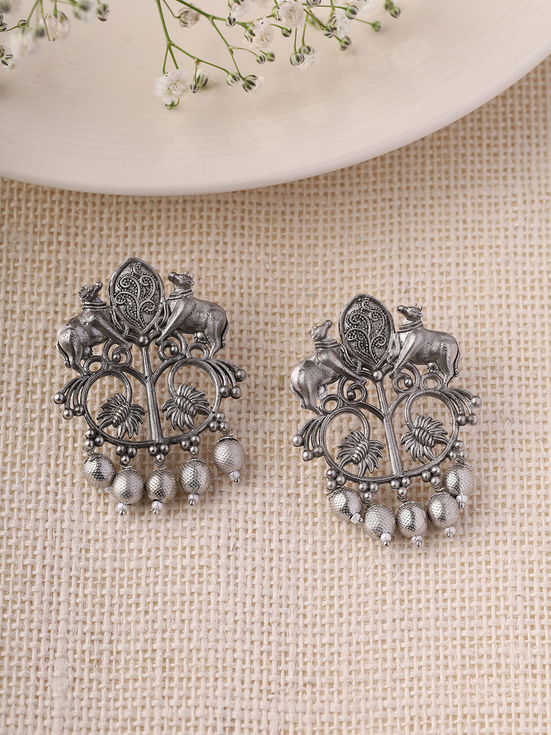 Priyaasi Oxidized Tribal Earrings