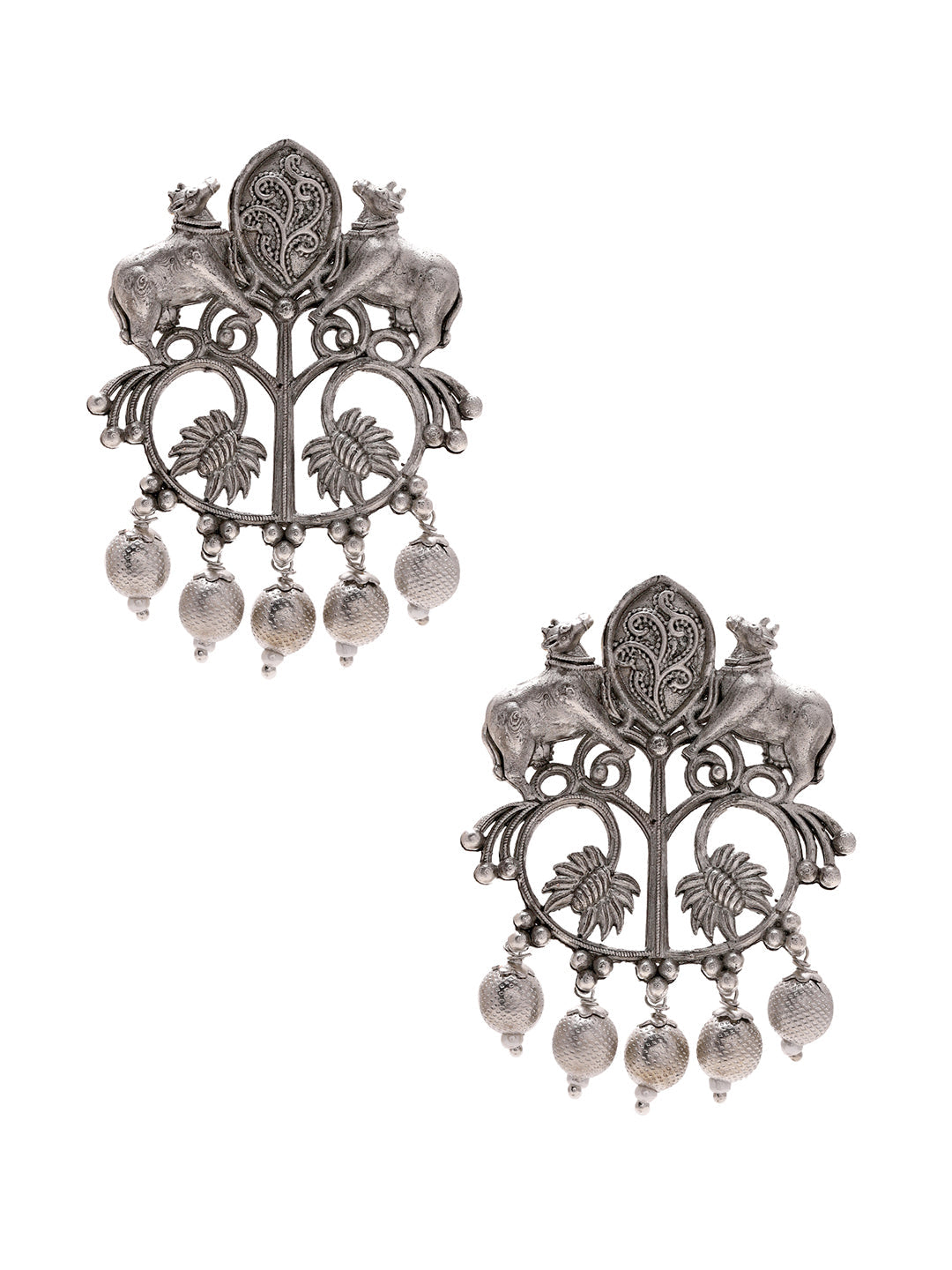 Priyaasi Oxidized Tribal Earrings