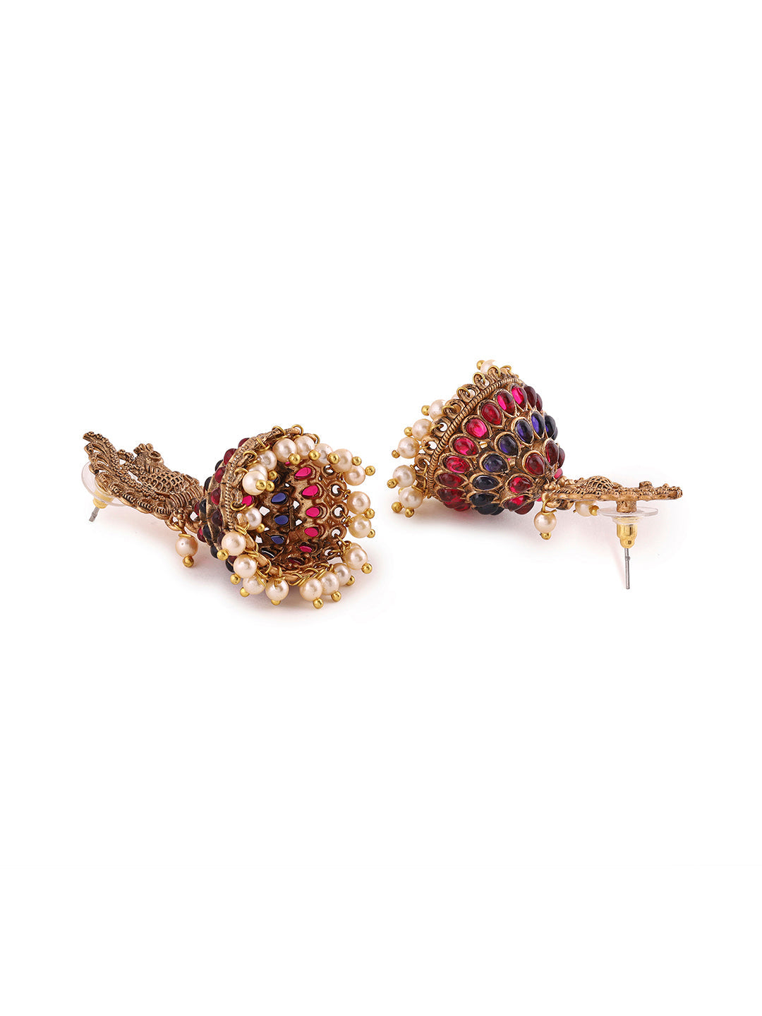 Priyaasi Crafted Peacock Jhumkas