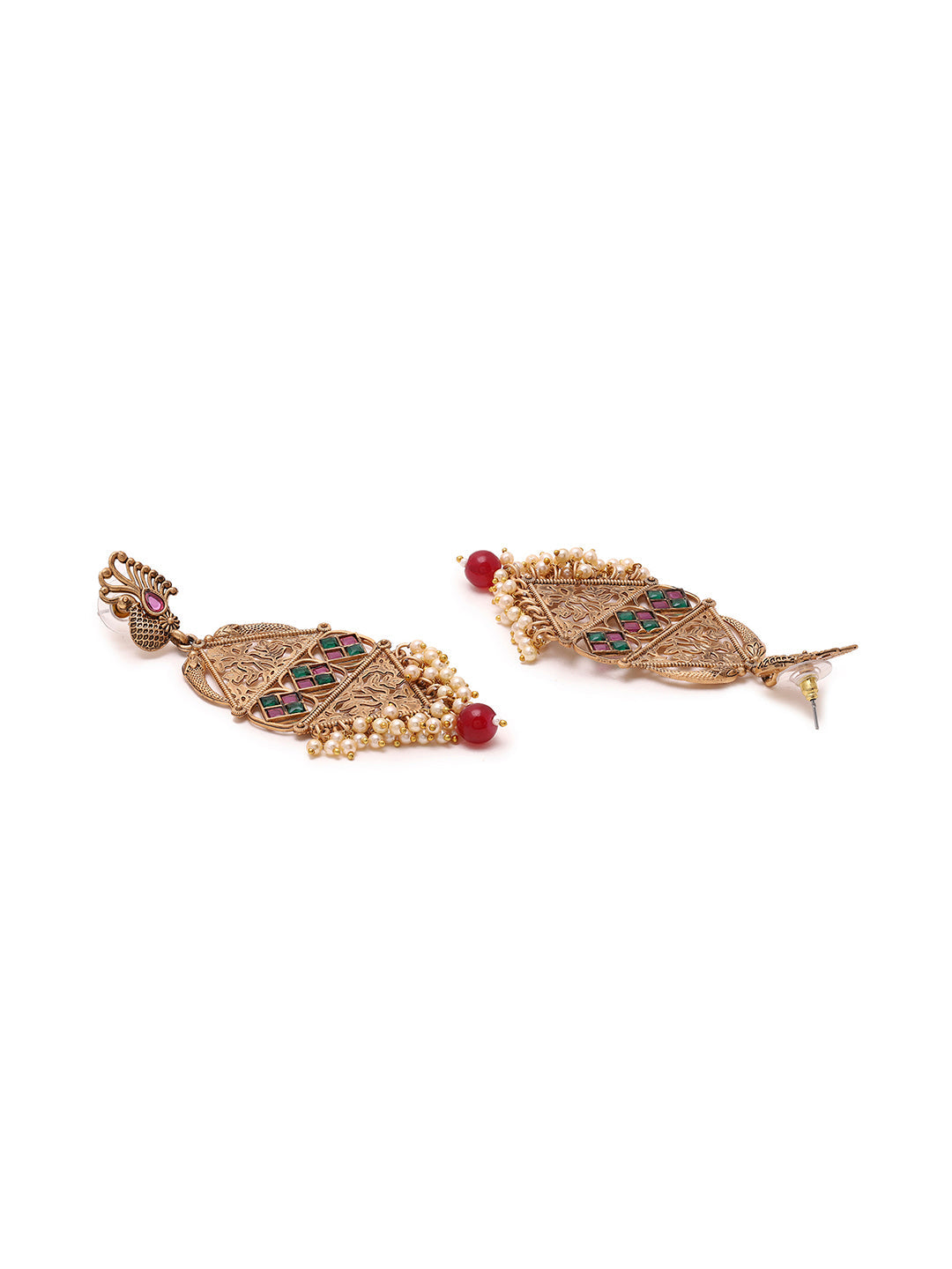 Priyaasi Gold Plated Peacock Earrings