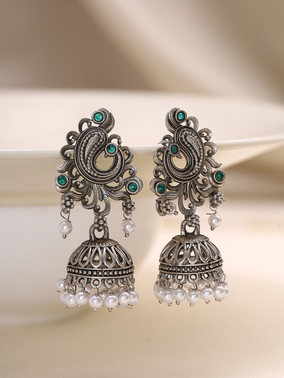 Priyaasi Tribal Peacock Jhumkas