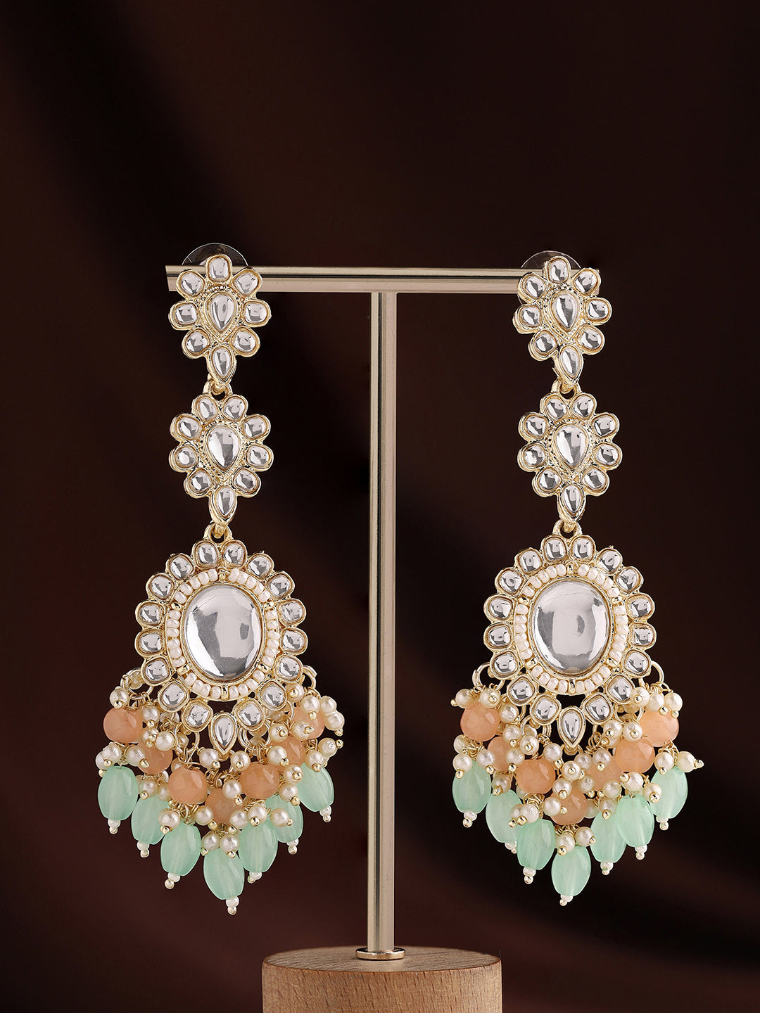 Priyaasi Kundan and Beaded Earrings