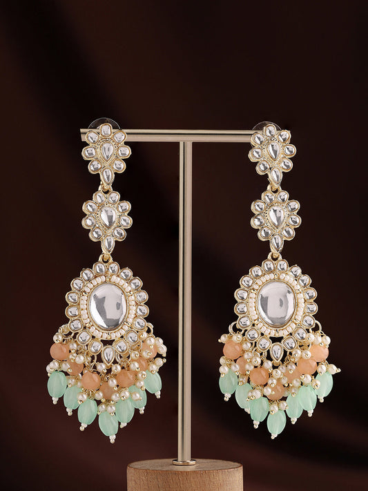 Priyaasi Kundan and Beaded Earrings