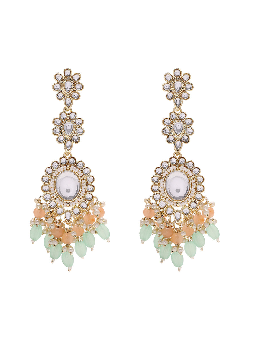 Priyaasi Kundan and Beaded Earrings