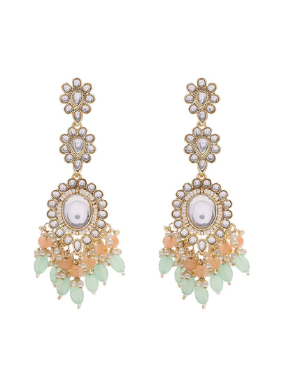 Priyaasi Kundan and Beaded Earrings
