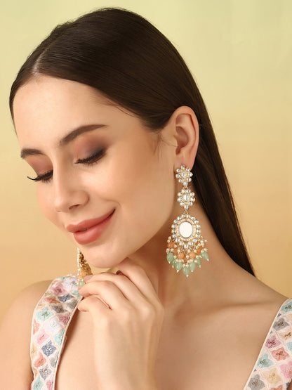 Priyaasi Kundan and Beaded Earrings