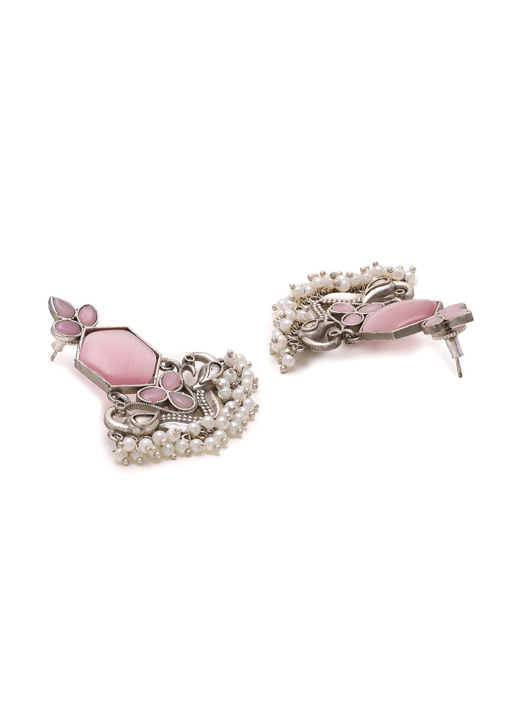 Priyaasi Pink Peakcock Earrings