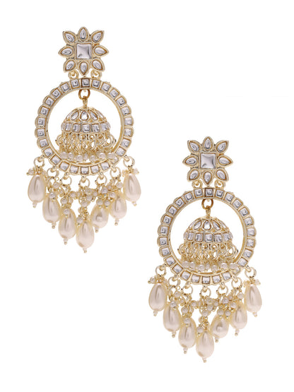 Priyaasi Pearl and Gold Plated Chandbalis