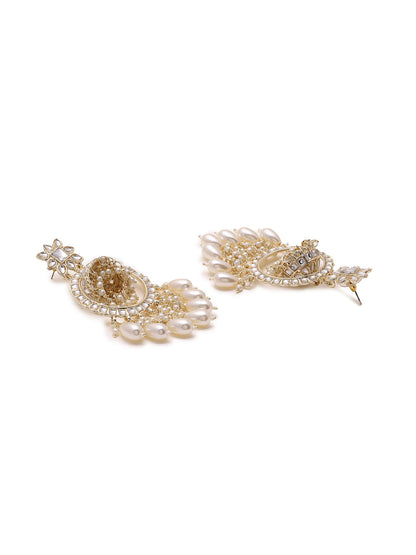 Priyaasi Pearl and Gold Plated Chandbalis