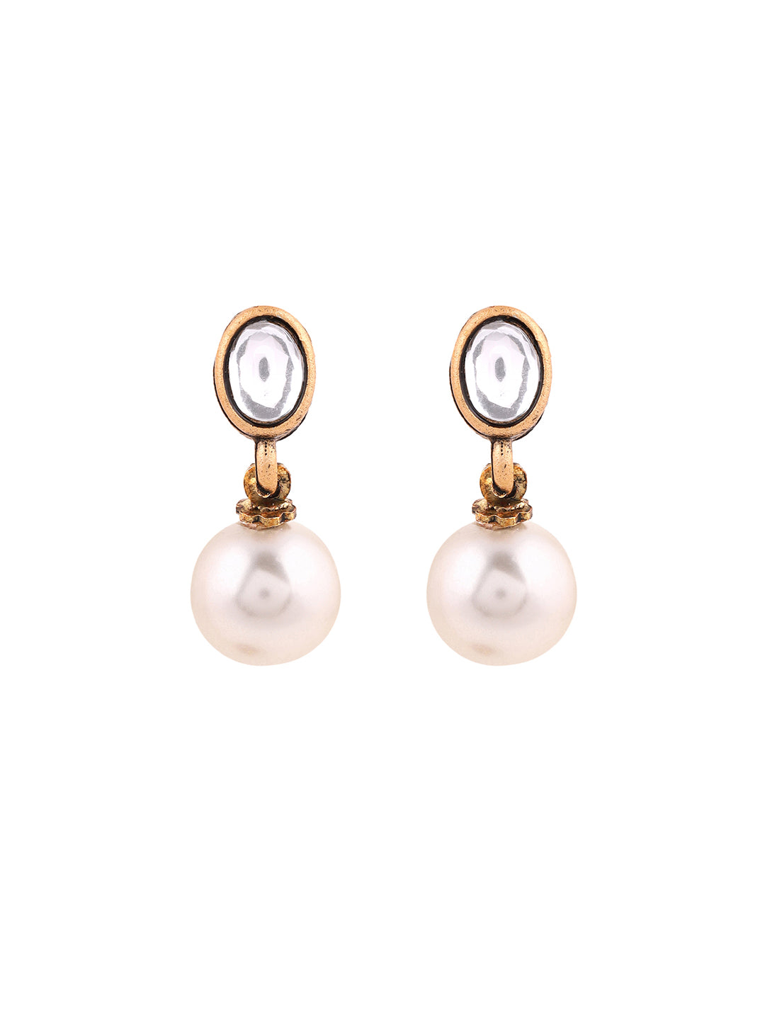 Priyaasi Kundan Pearl Drop Earrings