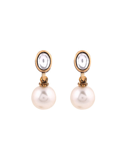 Priyaasi Kundan Pearl Drop Earrings