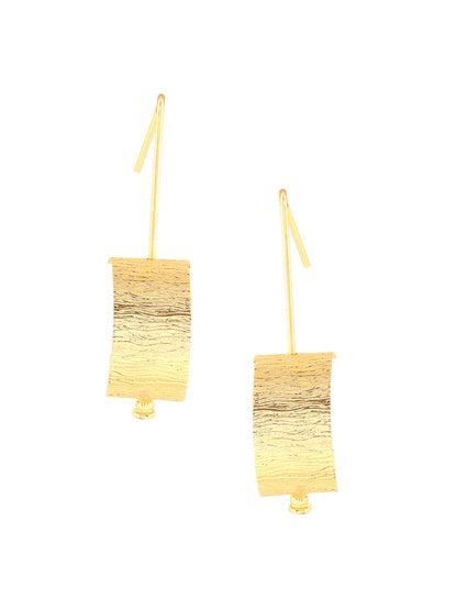 Priyaasi Matte Gold Plated Stylish Contemporay Earrings
