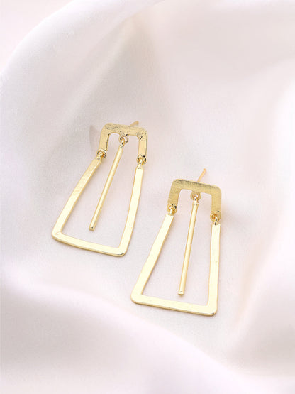 Priyaasi Gold Plated Matte Statement Earrings