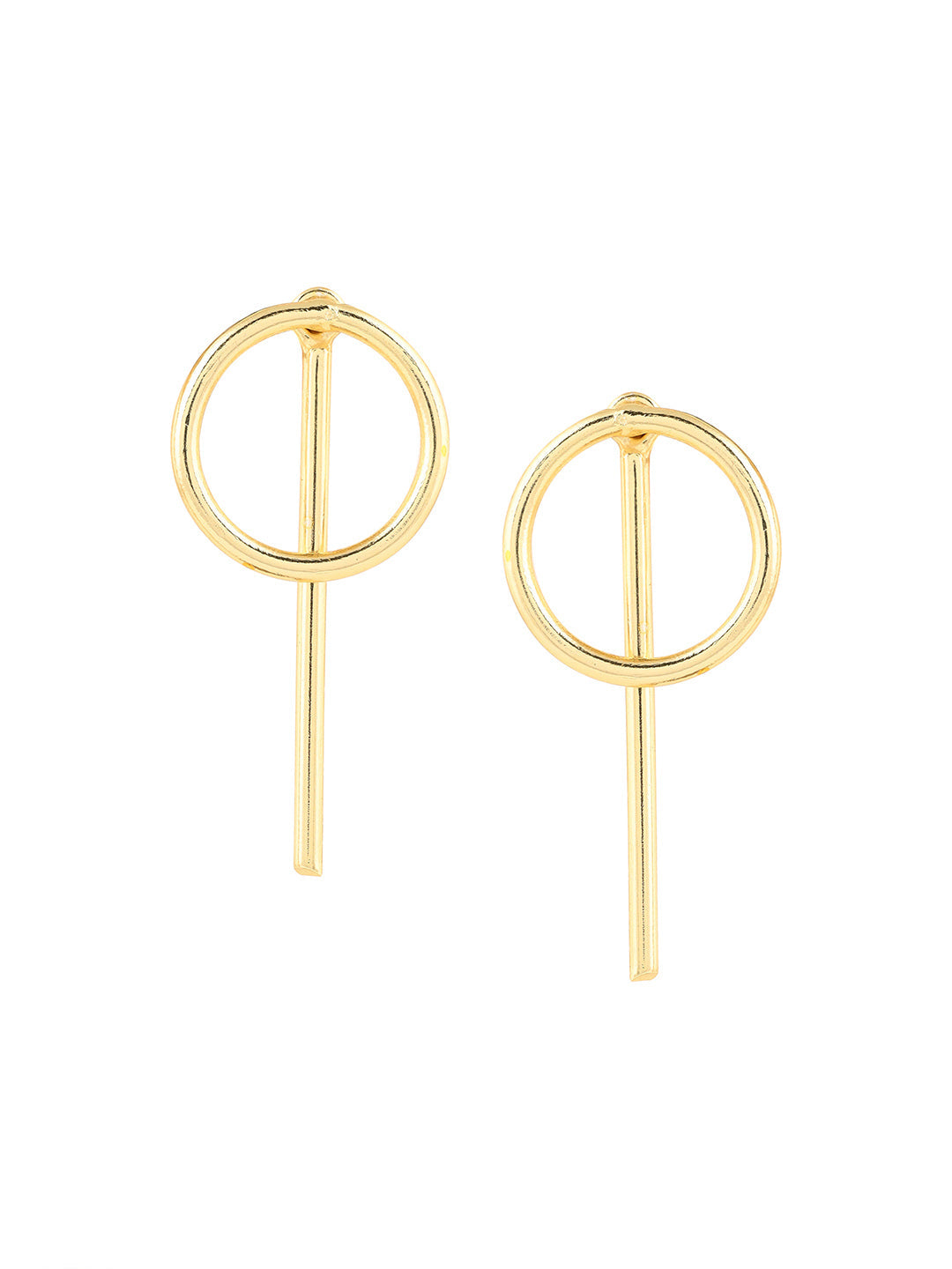 Priyaasi Circle Statement Gold Plated Earrings