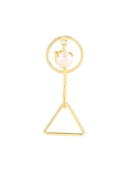 Priyaasi Pearl Geometric Shaped Drop Earrings