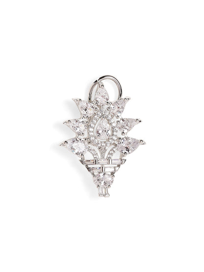 Blossom American Diamond Elegance Silver Plated Stud Earrings