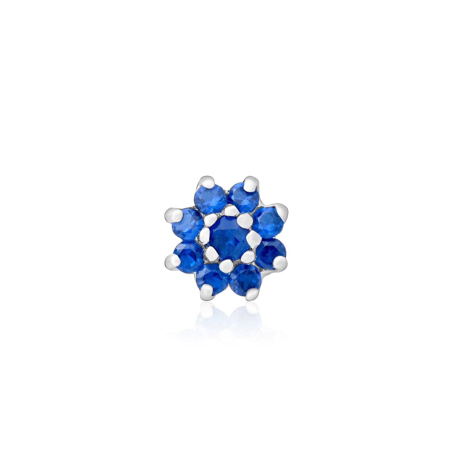 Bloom CZ Silver Nose Pin