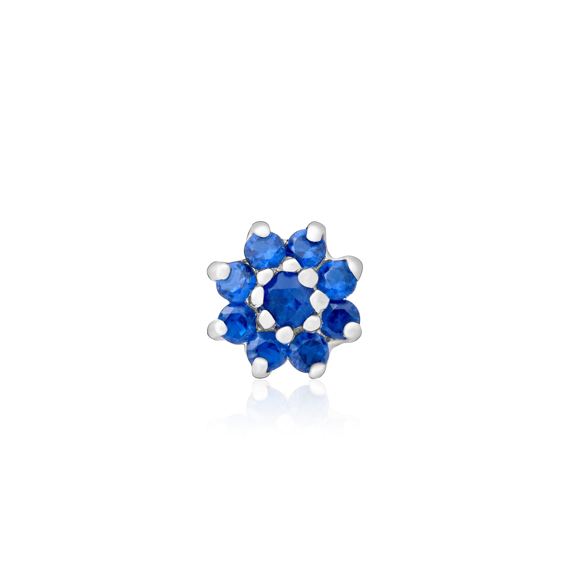 Bloom CZ Silver Nose Pin