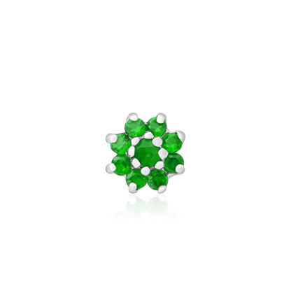 Bloom CZ Silver Nose Pin