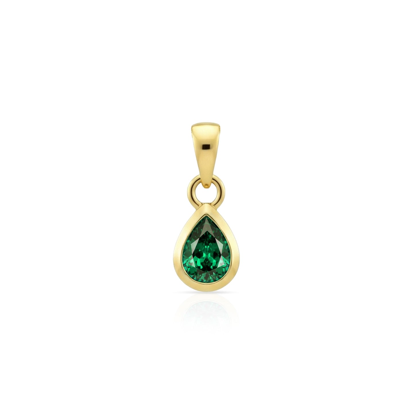 May Birthstone Silver Pendant