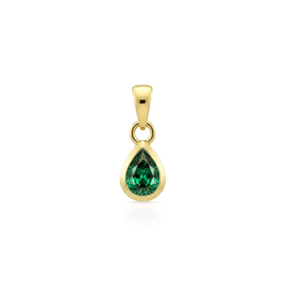 May Birthstone Silver Pendant
