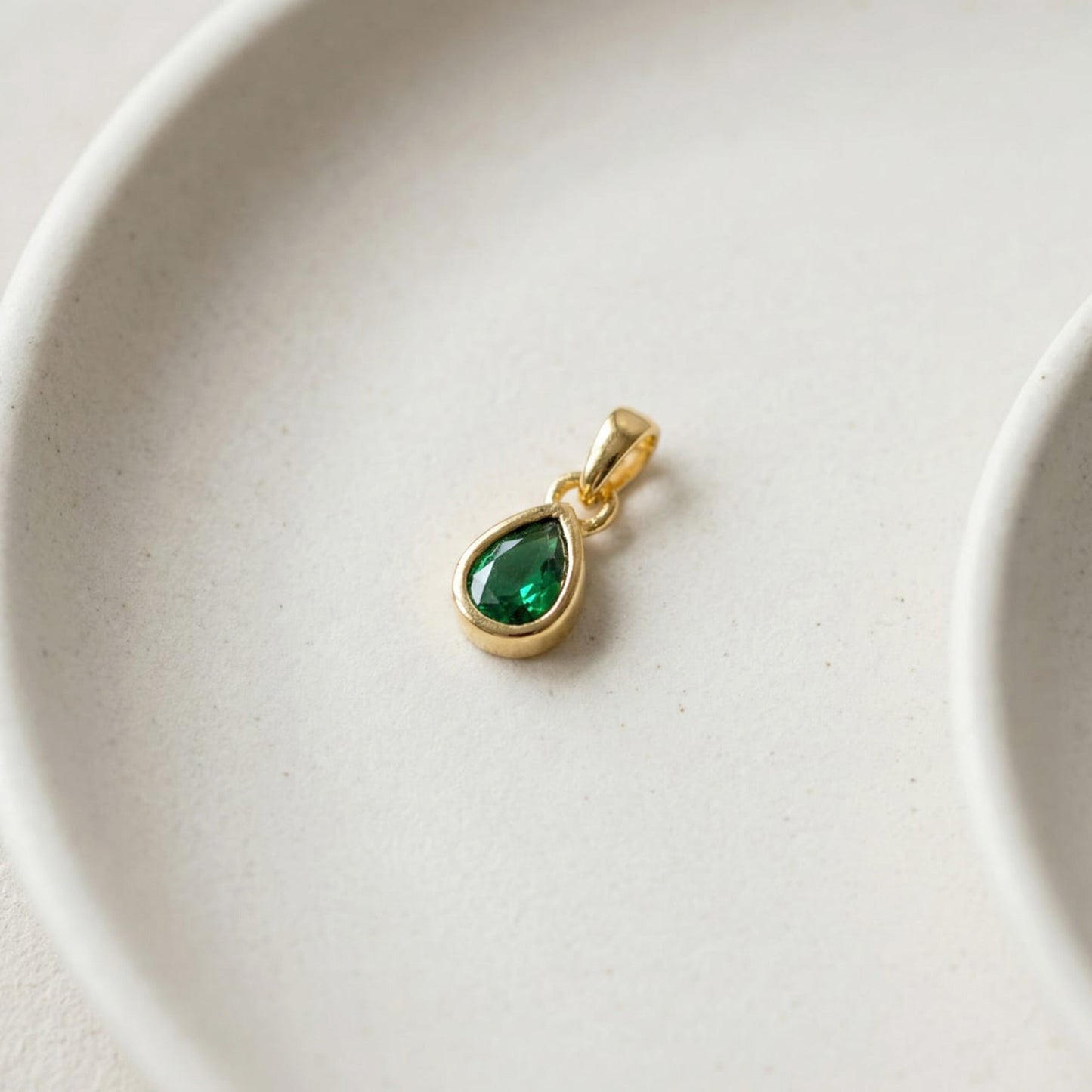 May Birthstone Silver Pendant